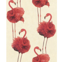 Papier peint avec motifs de flamants roses
