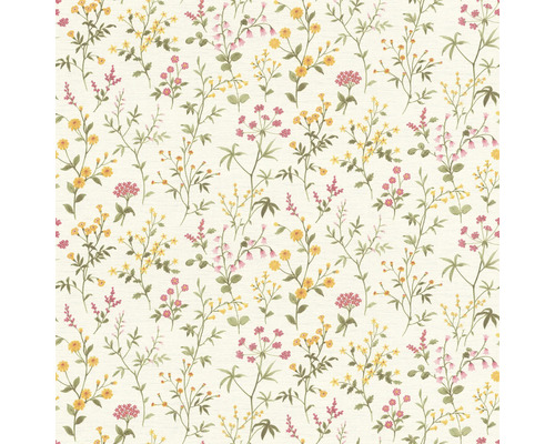 Papier peint intissé autocollant 370317 Daisy fleur blanc 6x0,53m Papier peint à fleurs avec motif floral