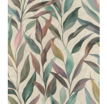 Papier peint à motif de feuilles