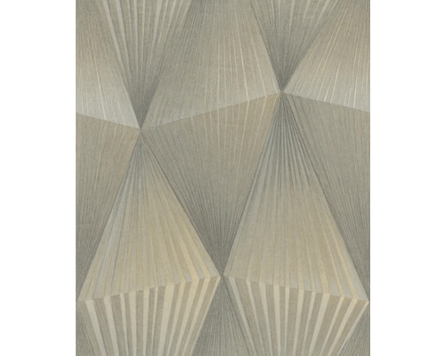 Papier peint intissé autocollant 370706 Cairo gris 6x0,53m Papier peint avec motif géométrique triangulaire