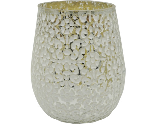 Vase décorative en verre avec motif floral
