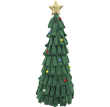 Sapin de Noël décoratif en feutre avec étoile et pompons colorés
