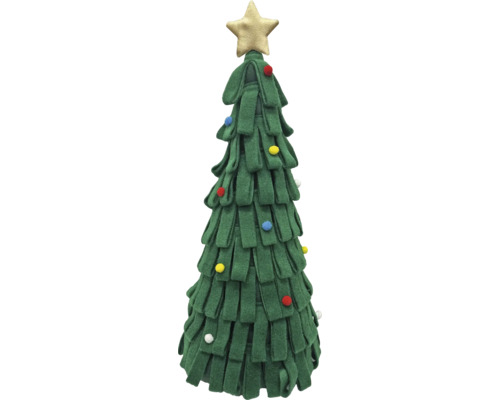 Sapin de Noël décoratif en feutre avec étoile et pompons colorés