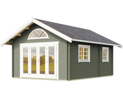 Maison de jardin en bois avec double porte et fenêtres