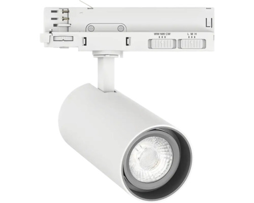 Weisse LED-Strahlerleuchte zur Schienenmontage