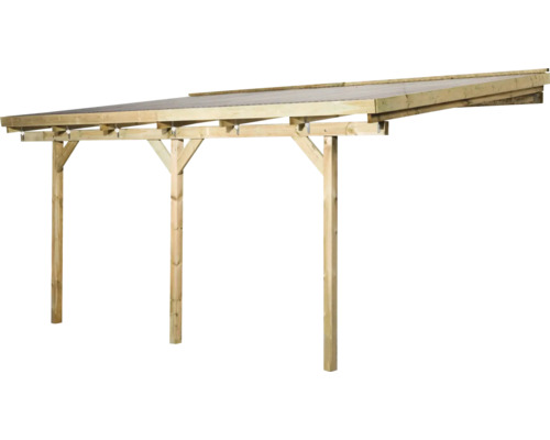 Holzcarport mit Flachdach für den Aussenbereich