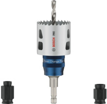 Scie cloche Bosch Pro avec foret de centrage et deux adaptateurs d''outils