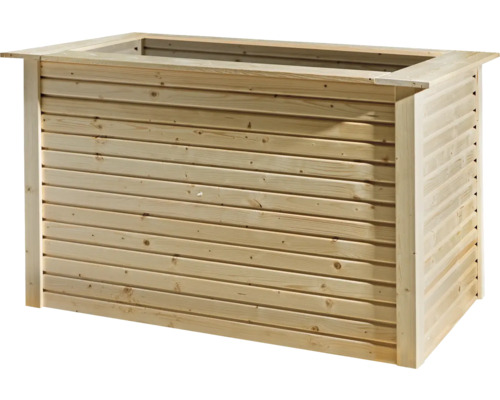 Jardinière en bois avec structure à planches horizontales