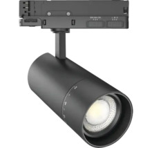 Schwarzer LED-Strahler für Stromschienenmontage