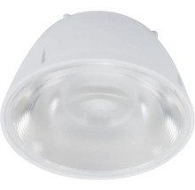 Weisse Deckenleuchte mit klarem Lampenschirm