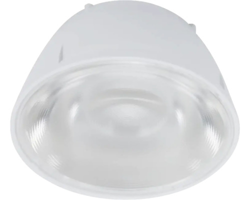 Weisse Deckenleuchte mit klarem Lampenschirm