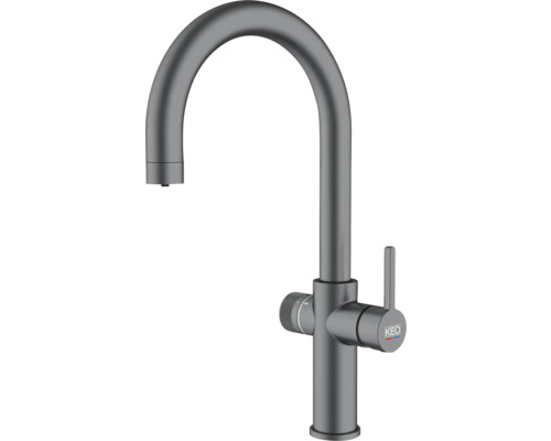 Robinetterie de cuisine KEO avec fonction eau pétillante SØDA gun metal mat sans boîtier système ni filtre Robinetterie de cuisine KEO avec fonction eau pétillante SØDA gun metal mat sans boîtier système ni filtre