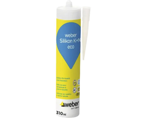 weber Silikon K+N eco glänzend weiss 310 ml weber Silikon K+N eco glänzend weiss 310 ml