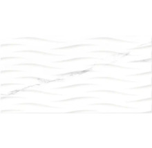 Weisse Wandfliese mit Wellenstruktur