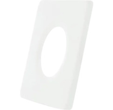 Weiße Abdeckplatte mit ovalem Ausschnitt