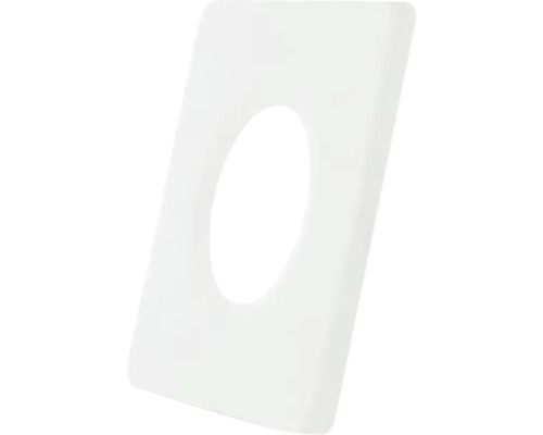 Weiße Abdeckplatte mit ovalem Ausschnitt