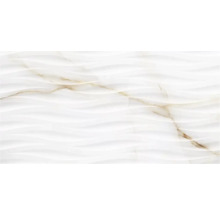 Carreau mural blanc décoratif avec surface ondulée