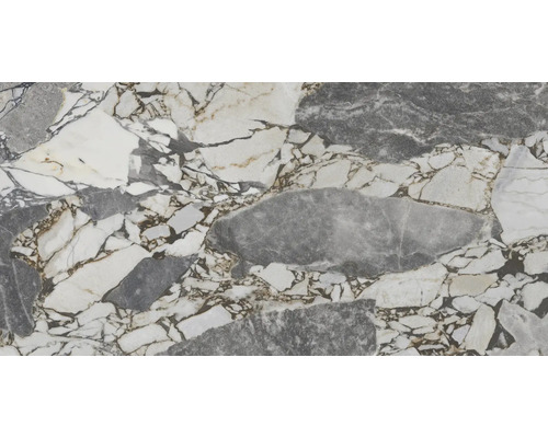 Feinsteinzeug Wand- und Bodenfliese Gravel Stone poliert BxLxS 60 cm x 120 cm x 0,9 cm Feinsteinzeug Wand- und Bodenfliese Gravel Stone poliert BxLxS 60 cm x 120 cm x 0,9 cm