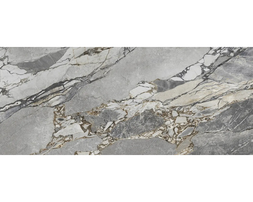 Feinsteinzeug Wand- und Bodenfliese Gravel Stone poliert BxLxS 120 cm x 280 cm x 0,7 cm Feinsteinzeug Wand- und Bodenfliese Gravel Stone poliert BxLxS 120 cm x 280 cm x 0,7 cm