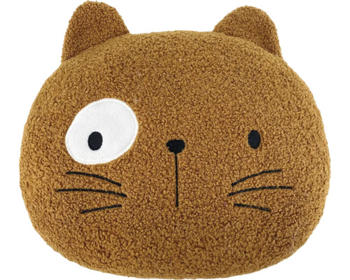 Coussin décoratif chat avec visage