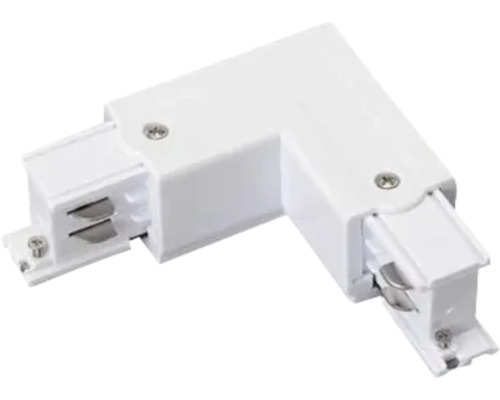 Weißer Winkelverbinder für Stromschienen