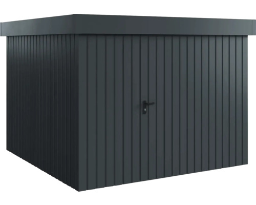 Gerätehaus Hörmann EcoStar Euroline Flachdach, Einzeltür 285 x 278 cm anthrazit Metall Gerätehaus mit Tür