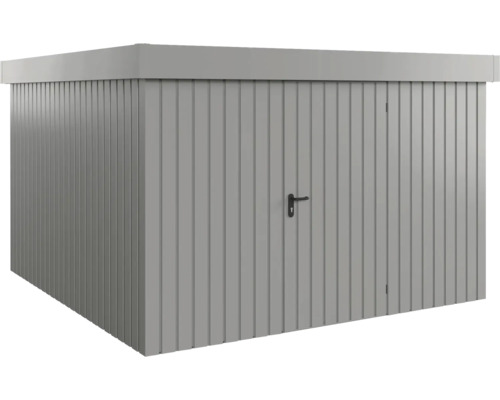 Gartenhaus Hörmann EcoStar Euroline Flachdach, Einzeltür 333 x 325 cm graualuminium Metallgerätehaus mit Tür und Griff