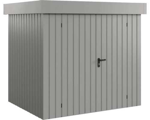Gerätehaus Hörmann EcoStar Euroline Flachdach, Doppeltür 237 x 181 cm graualuminium Metall Gerätehaus zur Aufbewahrung von Gartengeräten