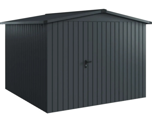 Gerätehaus Hörmann EcoStar Euroline Satteldach, Einzeltür 285 x 278 cm anthrazit Metall Gerätehaus mit Tür und Satteldach