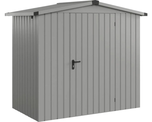 Gerätehaus Hörmann EcoStar Euroline Satteldach, Einzeltür 237 x 134 cm graualuminium Metall Gerätehaus mit Tür