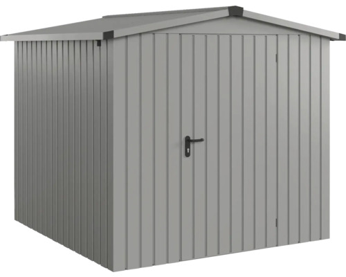 Gartenhaus Hörmann EcoStar Euroline Satteldach, Einzeltür 237 x 229 cm graualuminium Gartenschrank aus Metall mit Tür