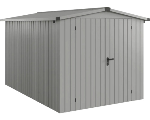 Gerätehaus Hörmann EcoStar Euroline Satteldach, Doppeltür 237 x 325 cm graualuminium Metall Gerätehaus mit Tür