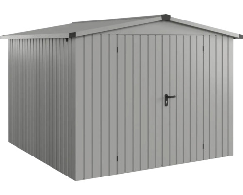 Gerätehaus Hörmann EcoStar Euroline Satteldach, Doppeltür 285 x 278 cm graualuminium Metall Gerätehaus mit Doppeltür zur Aufbewahrung von Gartengeräten