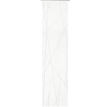 Weisse Rollgardine mit geometrischem Muster für Fenster