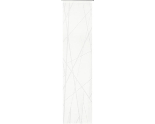 Flächenvorhang nach Mass Beam weiss 60 cm Breite Weisse Rollgardine mit geometrischem Muster für Fenster