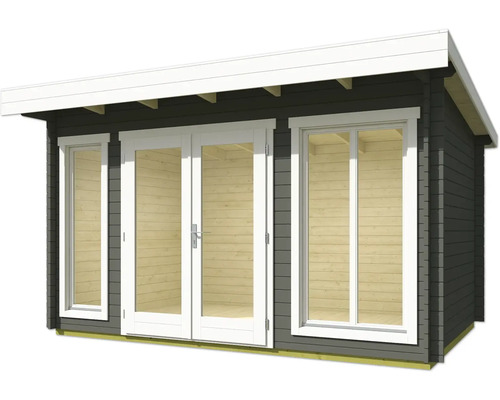 Abri de jardin avec fenêtres et porte double