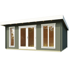 Abri de jardin avec double porte et fenêtres