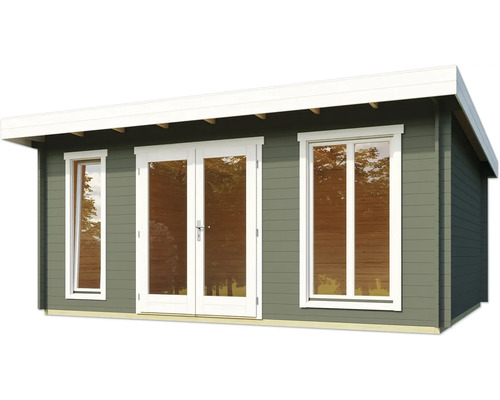 Abri de jardin avec double porte et fenêtres