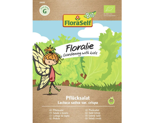 FloraSelf Floralie Gärtnern mit Kids Gemüsesamen Bio Schnittsalat/Pflücksalat
