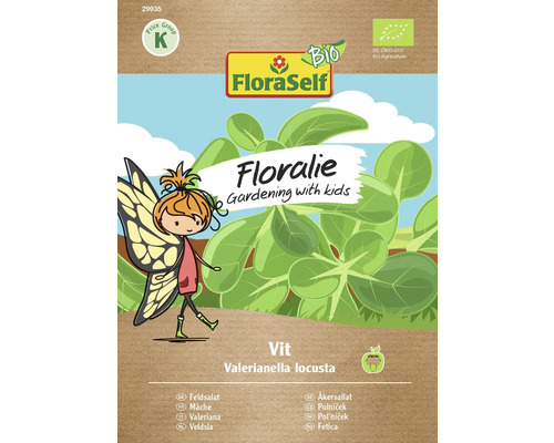 FloraSelf Floralie Gärtnern mit Kids Gemüsesamen Bio Feldsalat Vit
