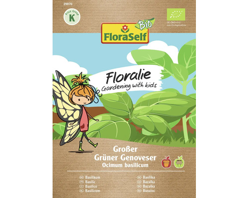 FloraSelf Floralie Gärtnern mit Kids Kräutersamen Bio Basilikum