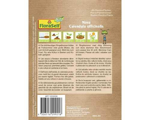 FloraSelf Nova Calendula officinalis Informations