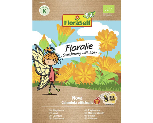 FloraSelf Floralie Gärtnern mit Kids Blumensamen Bio Ringelblume Nova