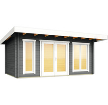 Abri de jardin avec double porte et fenêtres