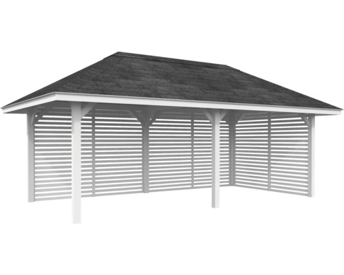 Abri de voiture en bois avec toit