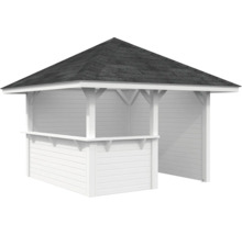 Pavillon blanc avec toit noir