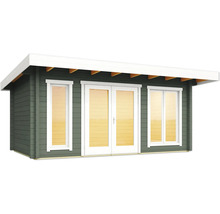 Abri de jardin avec double porte et fenêtres