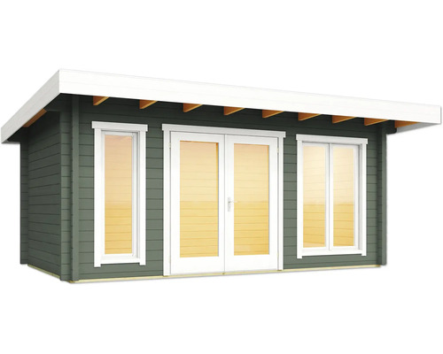 Abri de jardin avec double porte et fenêtres