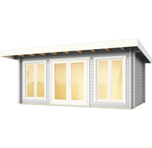 Abri de jardin avec fenêtres et double porte