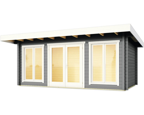 Abri de jardin avec fenêtres et porte double